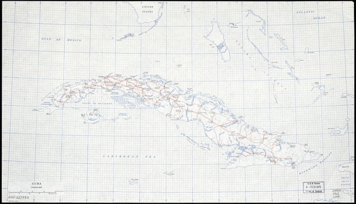 Rivieren in Cuba kaart