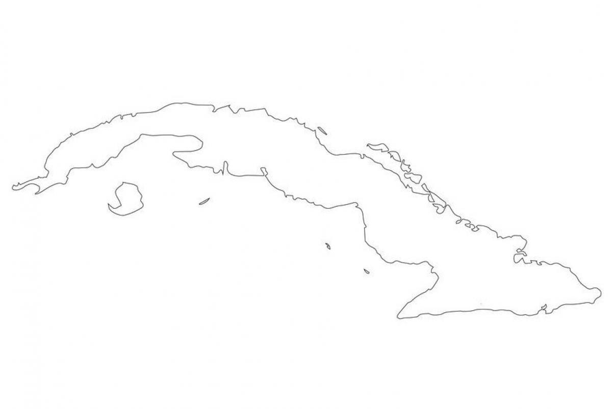 Lege kaart van Cuba
